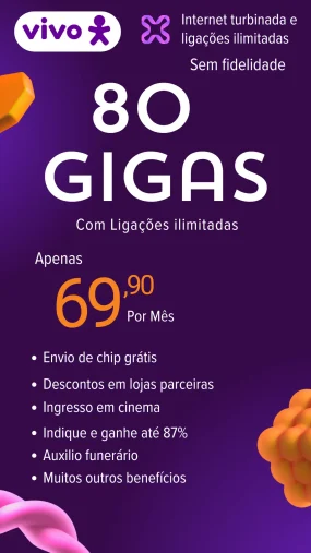Plano Vivo 80 gigas ce=om ligação